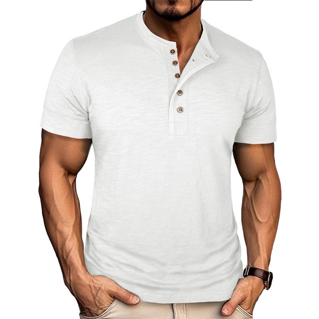 Men's Shirt Casual Round-neck T-Shirt Top