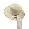 Breathable Flat Top Straw Hat Large Brim Sun Protection Visor Hat Straw Hat Children'S Summer Vacation Wind Seaside Beach Hat