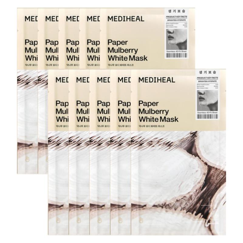 MEDIHEAL W.H.P White Hydrating Charcoal Mineral Mask EX (Brightening & Nourishing) – 10 Sheets