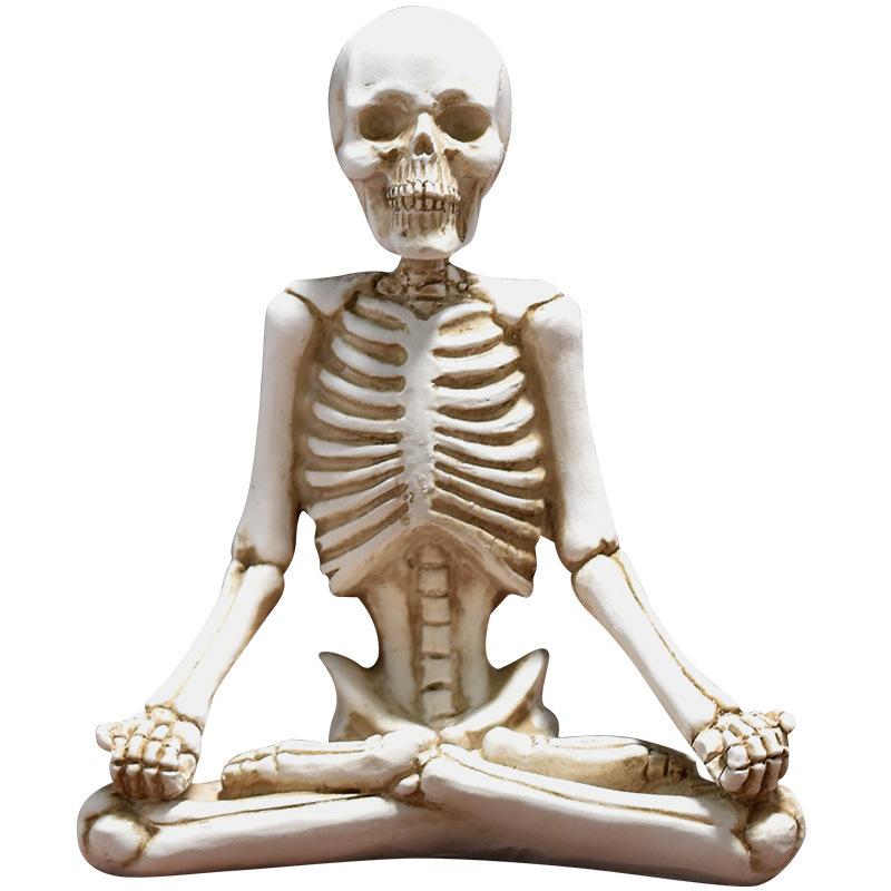 Halloween Skull Set Decoration for Home Courtyard Design A White Skull Decoration with A Terrifying Atmosphere