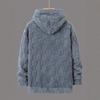 Herbst Winter Herren Hoodie Einfarbig Kariert Locker Lässig Kapuzensweatshirt Atmungsaktiv Dick Warm Plüsch Lange Ärmel Pullover Top