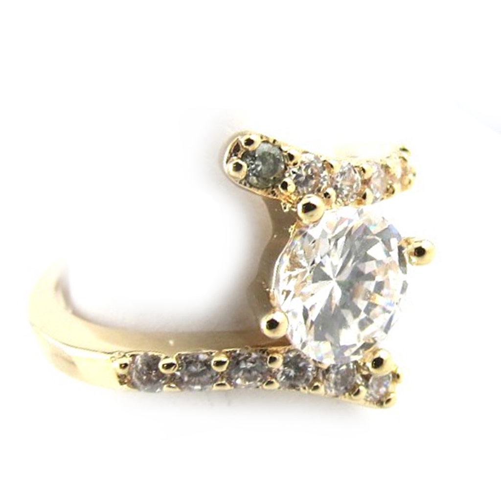 Pozlacený prsten "Sissi" z bílého zlata