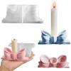 1 Pezzo Portacandele Aromatico a Forma di Fiocco Stampo in Silicone e Resina, Base per Candela a Fiocco Tridimensionale Fai-da-te in Colla gocciolante, Ornamento in Gesso