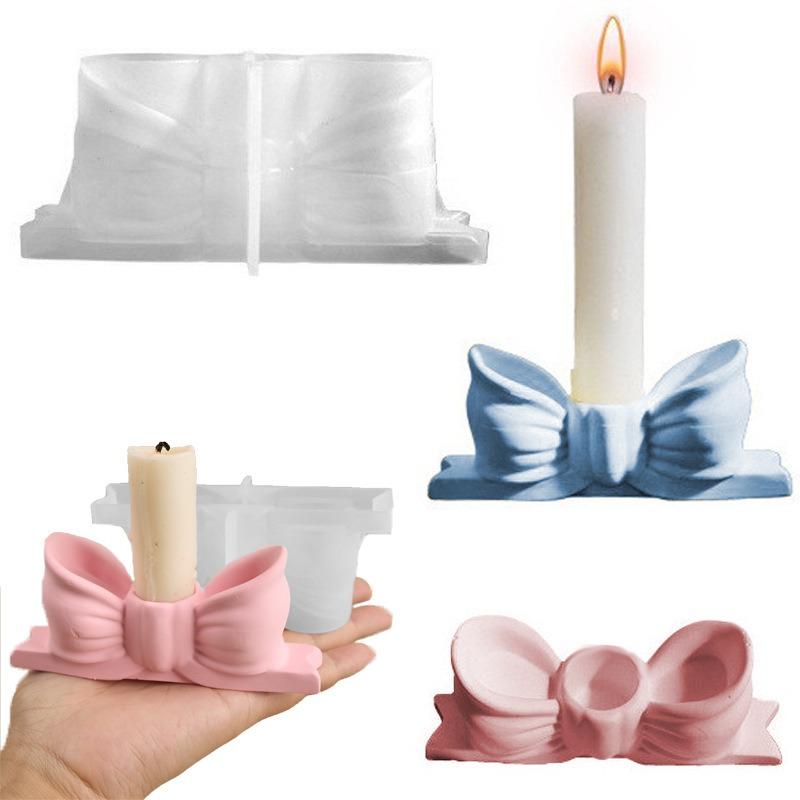 1 Pezzo Portacandele Aromatico a Forma di Fiocco Stampo in Silicone e Resina, Base per Candela a Fiocco Tridimensionale Fai-da-te in Colla gocciolante, Ornamento in Gesso