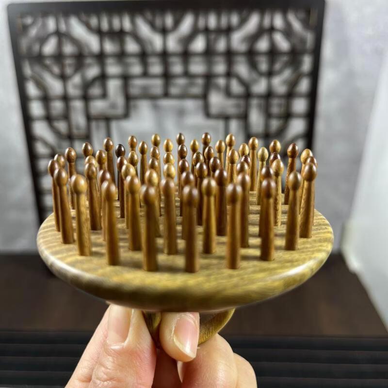 Green Sandalwood Meridian Massage Ring Comb