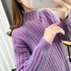 Women's Sweater Thickened Autumn/Winter High Collar Knitted Sweater Half High Collar