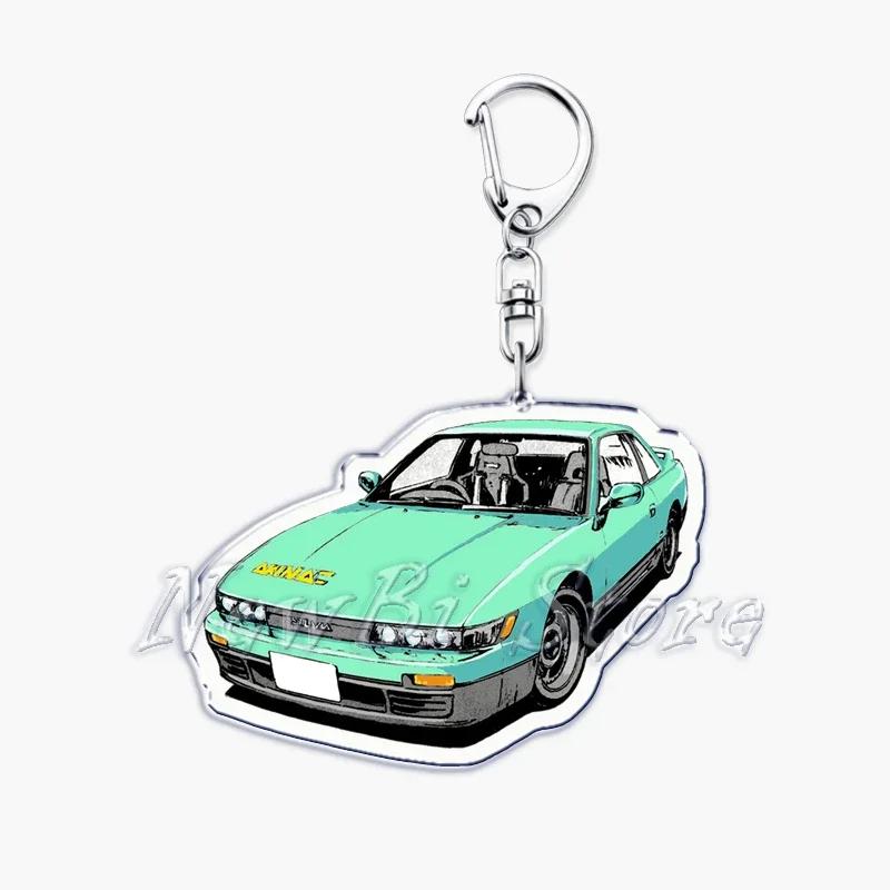 Classic Japan Anime Initial D Takumi Racing Cars Key Chain Keychains Ring for Accessories Bag Pendant Keyring Jewelry Fans Gifts