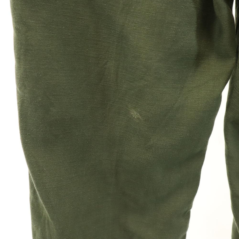 US ARMY 70s vintage Cotton Satin Baker Pants W28 khaki Military DSA Men's Used