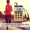 Mini Pocket Radio Receiver Portable Radios AM FM Rechargeble Sleep Time Earphone For Walkman Go Hiking