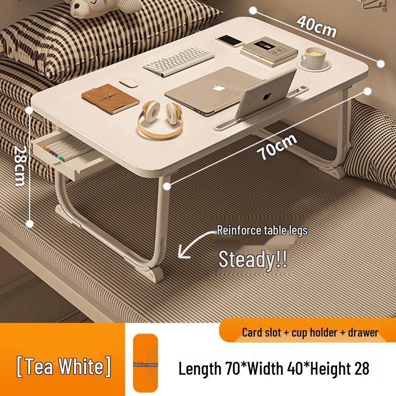Folding Bedside Laptop Desk: Bay Window & Dorm Use