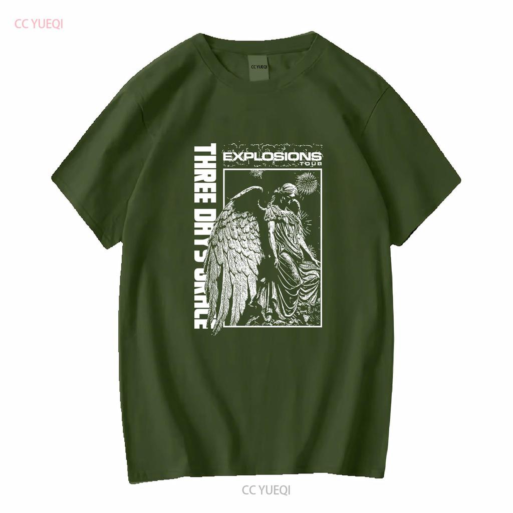 Three Days Grace Explosions Tour Band T Shirt Cotton Full Size PR255 Long or Short Sleeves Vintage Washed Streetwear Unisex