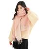 Double-sided Two-color Scarf for Women Autumn and Winter High End New Wool Scarf Shawl Imitation Cashmere Scarf
