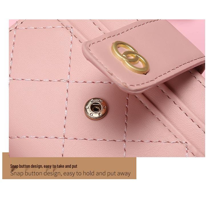 2024 Spring Women's High-End Zipper Coin Purse: Short Solid Color Wallet & Card Holder