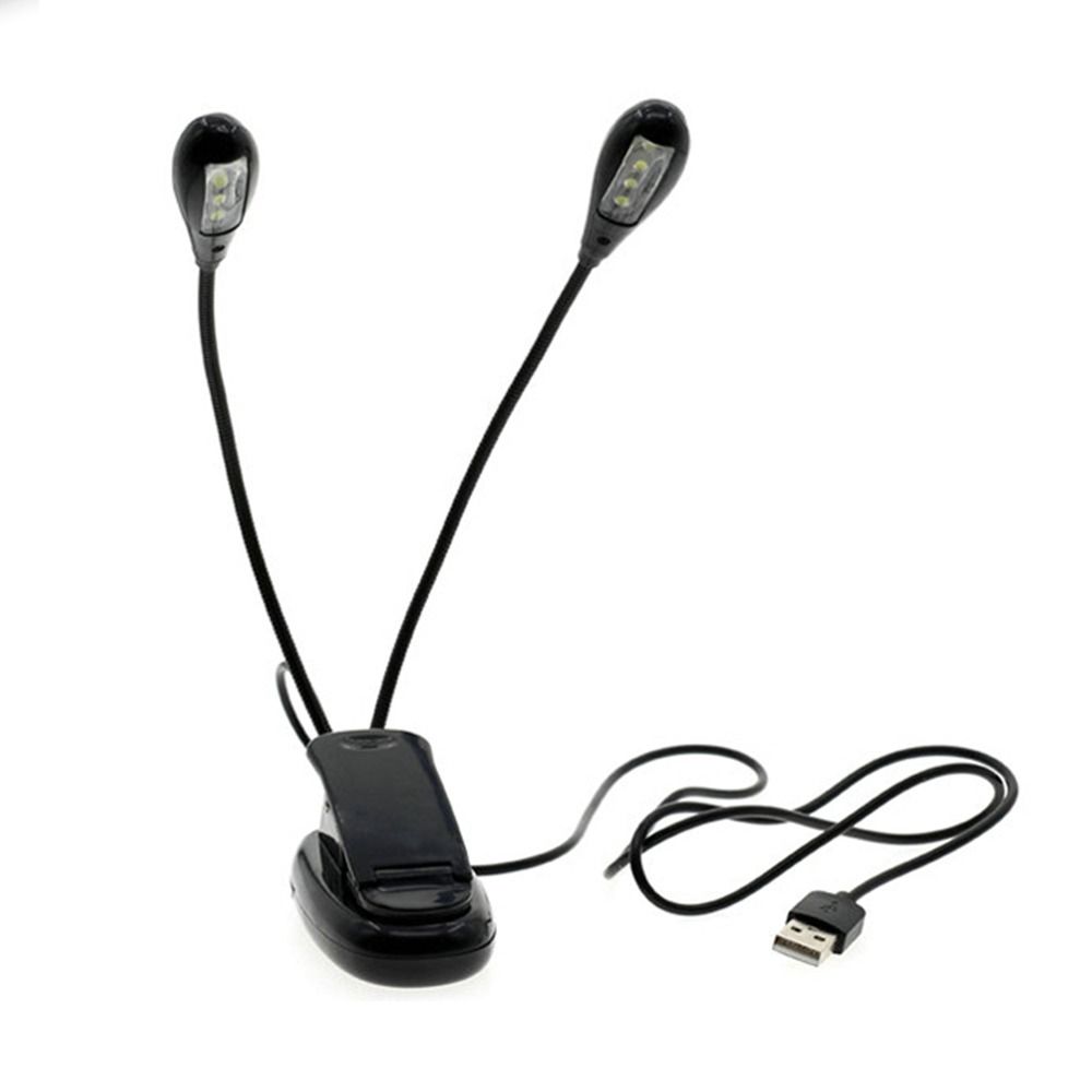 Flexible Table Lamp Clip Lamp Music Score Light 2/4/8 LEDs Light Reading Lights Music Stand Light
