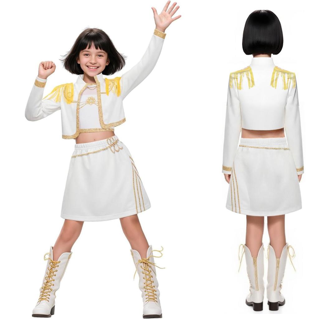 Super Star Singer Dancer Party Dress Up Costume For Children Girls Halloween Christmas Birthday Gifts Role Play Cosplay Suit
