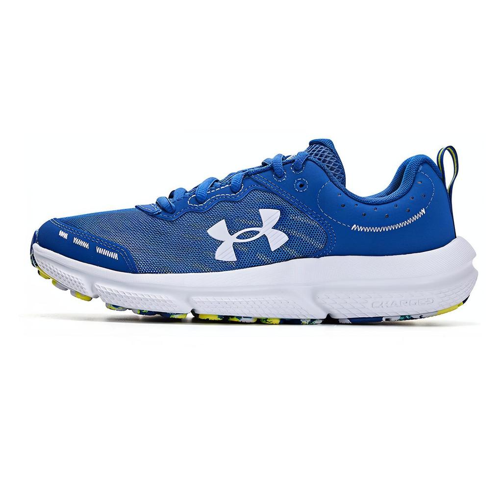 Under Armour Slip Resistant Wear Resistant Breathable Sweat Absorbing Lightweight Warm Low Top Running Shoes Kids Sneakers Black White Blue 3026182