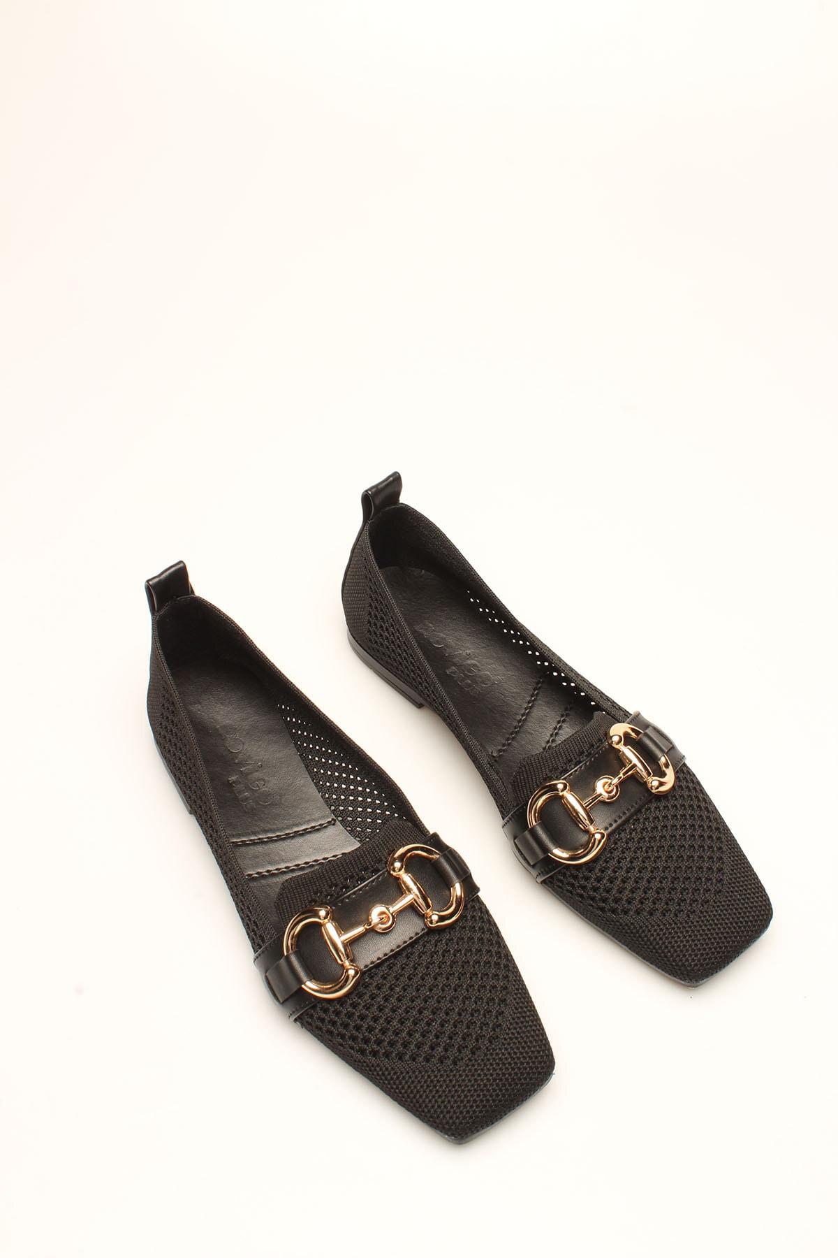 

Женские модные балетки Черные трикотажные балетки 36