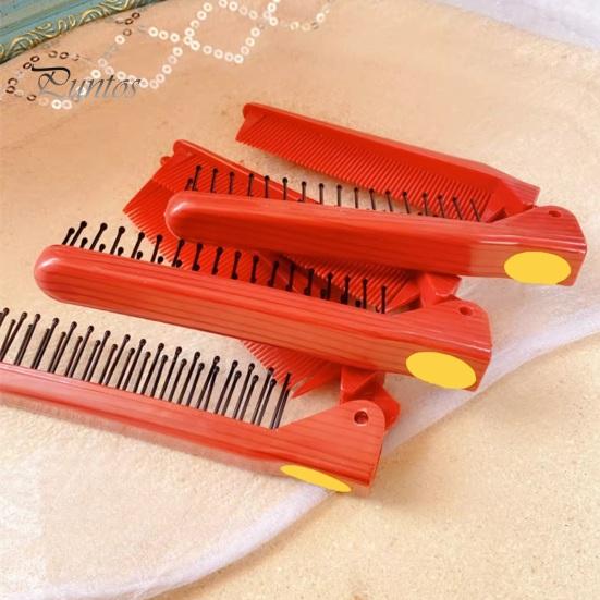 2Pcs Double-Head Travel Folding Comb Portable Anti-Static Hair Comb for Men Women Scalp Massage Hair Brush Salon Hairdressing Tool for Home Travel Use