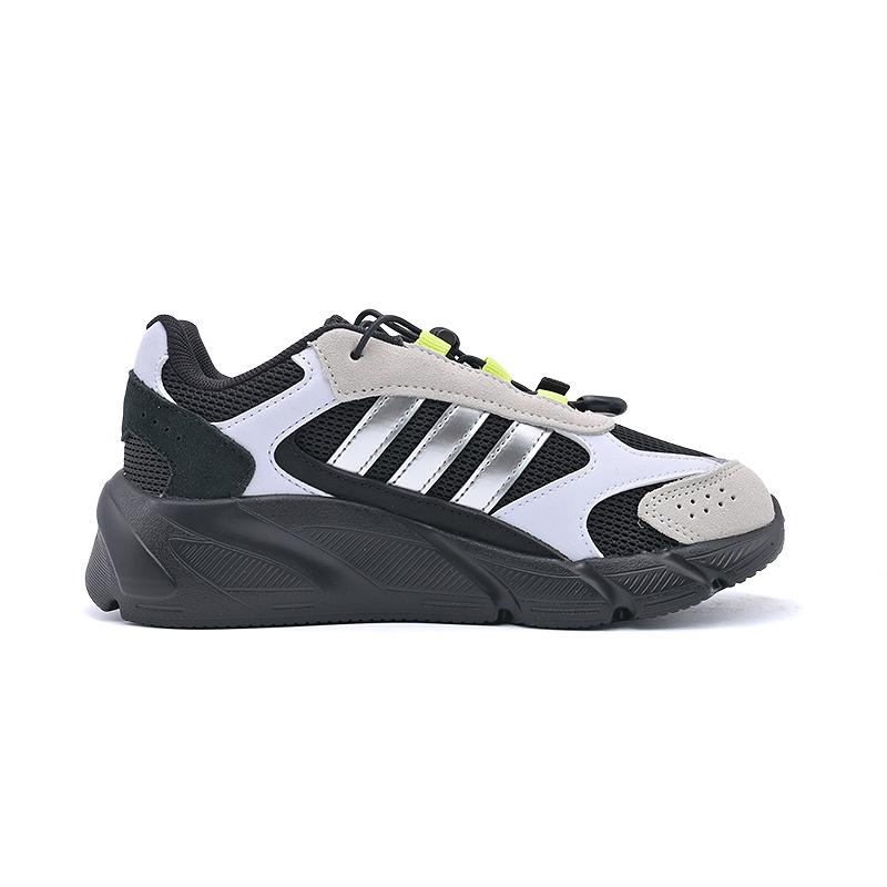 Adidas Crazy Chaos 2000 Comfortable Versatile Trendy Breathable Low-Top Kids Running Shoes Kids Sneakers Black White JQ8615