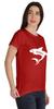 Inkmeso Scoop-Neck Mommy Shark Graphic Tshirt Short Sleeve Women Cotton Tee