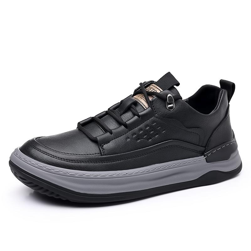 

Fashion Spring Autumn Mens Casual Shoes Flat Non-slip Soft Comfortable Brand Male Footwear Black Grey D494 39 чёрный