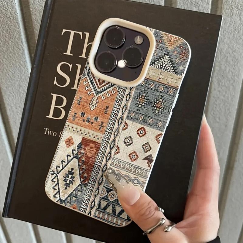 Floral Bow Print Lychee-Textured Phone Case Suitable For iPhone 17 17Air 16 15 Pro Max 14 13 12 11 Pro Max Soft TPU Back Cover