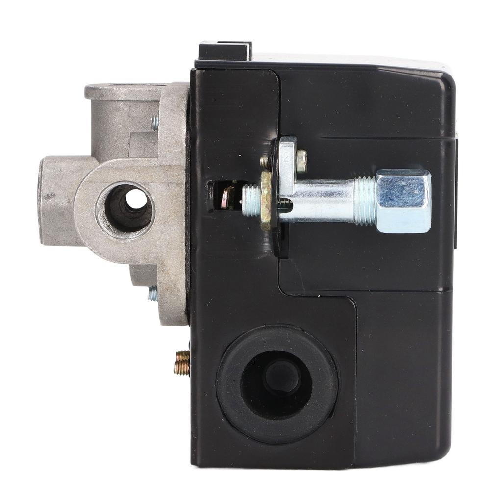 Tlakový spínač vzduchového kompresoru 4 porty Spínač řízení tlaku s kovovou pákou zapnutí/vypnutí a odlehčovacím ventilem