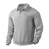 Vintage Heavyweight Fall Sweatshirt Jacquard Long Sleeve Turn-down Collar Half-zip Men's Top