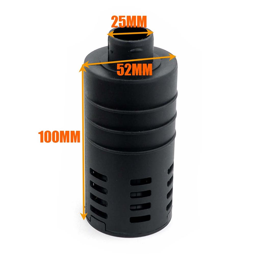 25 mm Luft Diesel Parkeringsvärmare Insugningsfilter Ljuddämpare Insugsrör 3 Typer Passar För Webasto Eberspacher Svart
