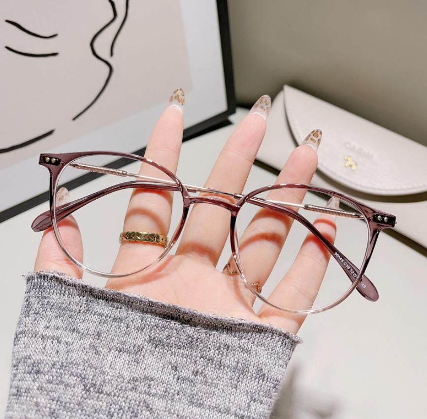 

Анти-синие плоские очки ретро холодные коричневые очки, меняющие цвет простые артефактные очки с отделкой из ветра для близорукости Baiping anti-blue light sheet