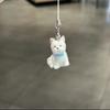 Cute Sweet Plush Cartoon Dog Keychain Pendant for Women Girls Fashion Animal Mobile Phone Backpack Accessories Friendship Gift