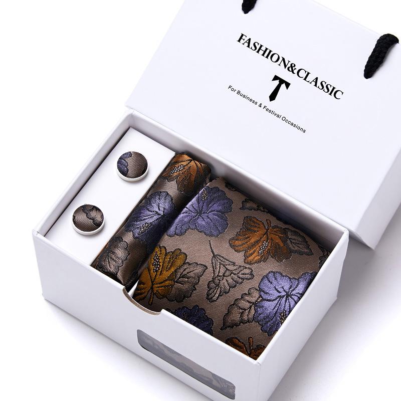 Men'S Tie Set Gift Box 5-Piece Set Group Tie Business Dress Wedding Tie