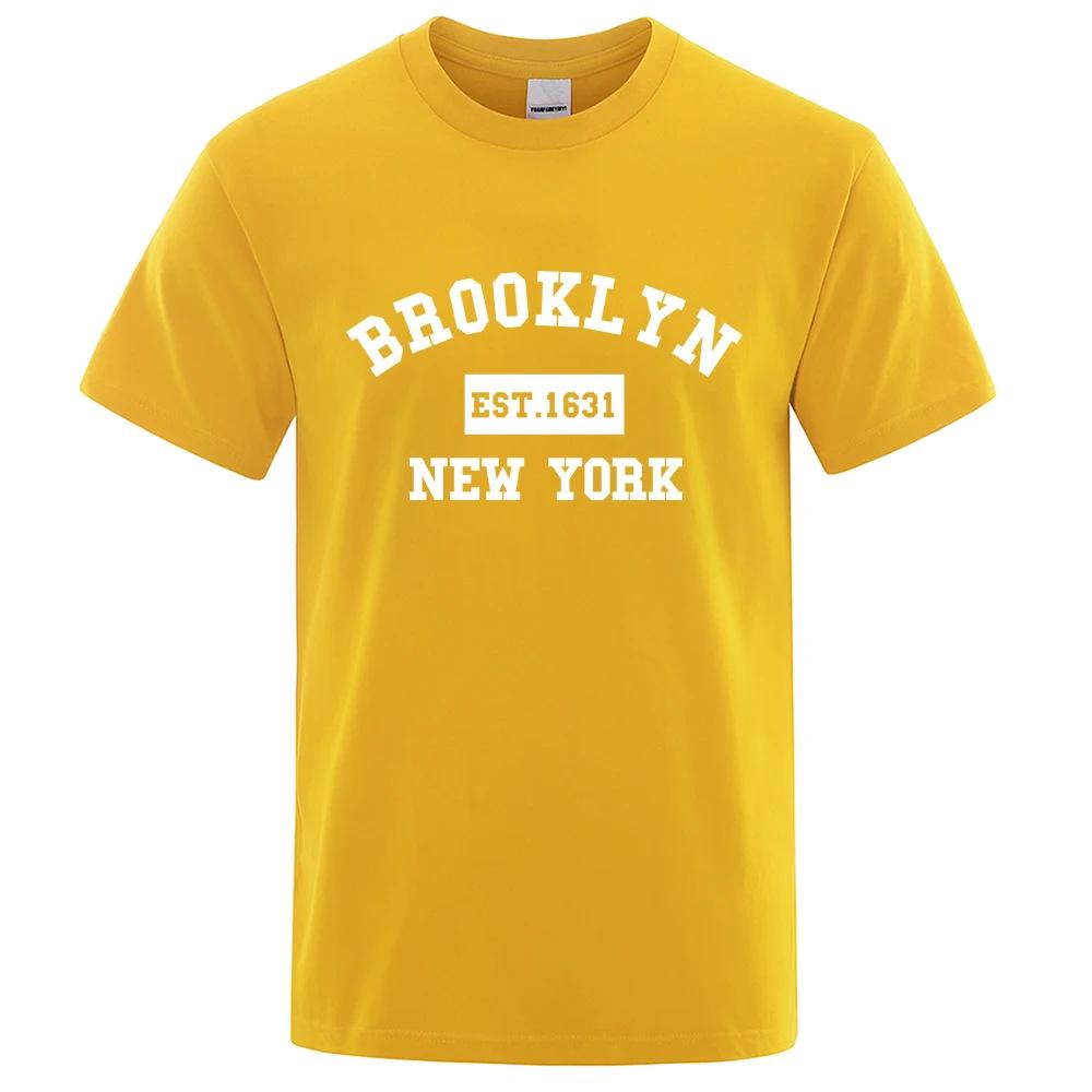 Brooklyn East 1631 New York Men's Casual Cotton Summer T-Shirt