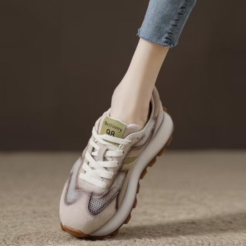 Damskie Siateczkowe Płaskie Buty Jesienne Modne Oddychające Lekkie Sportowe Antypoślizgowe Outdoorowe Do Biegania Wędrówki Damskie Buty Wulkanizowane