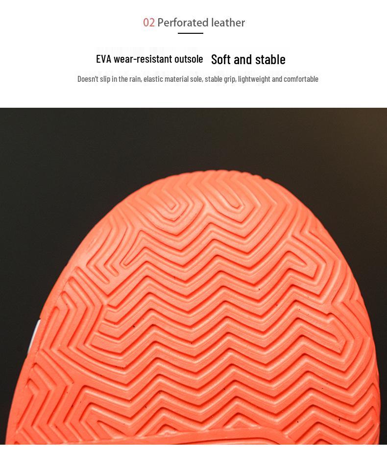 Kids' Waterproof Leather Sports Shoes: Lightweight Running & Basketball Sneakers with Rotary Button for Fall/Winter.