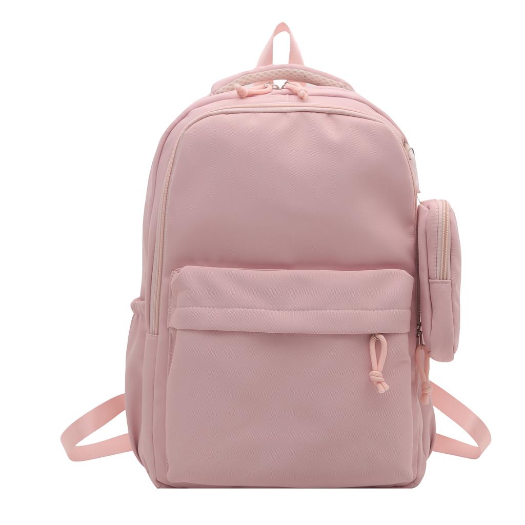 Schoolbag new backpack student schoolbag simple solid color durable nylon backpack super versatile casual backpack