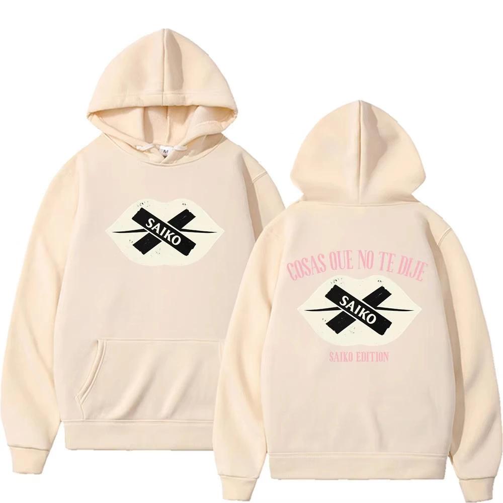 Rapper Saiko Cosas Que No Te Dije Graphic Hoodie Men's Clothing Retro 90s Classic Long Sleeve Comfort Hooded Sweats
