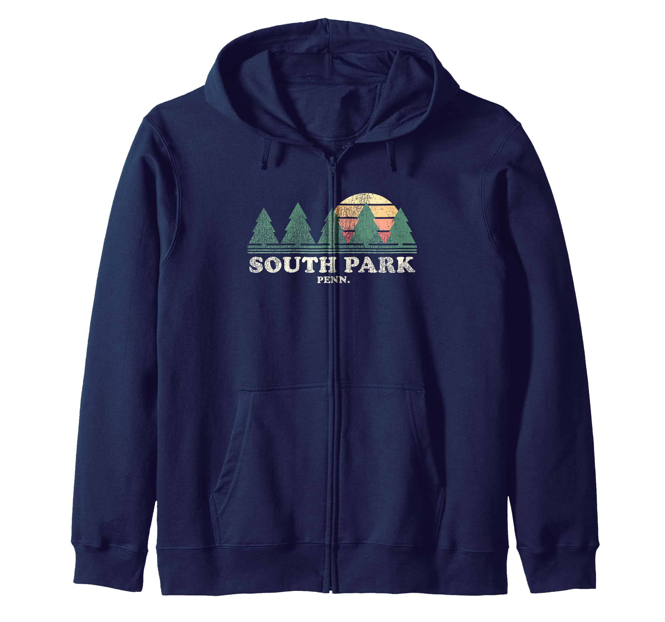 Винтажная футболка South Park PA Retro 70s Дизайн Толстовка на молнии
