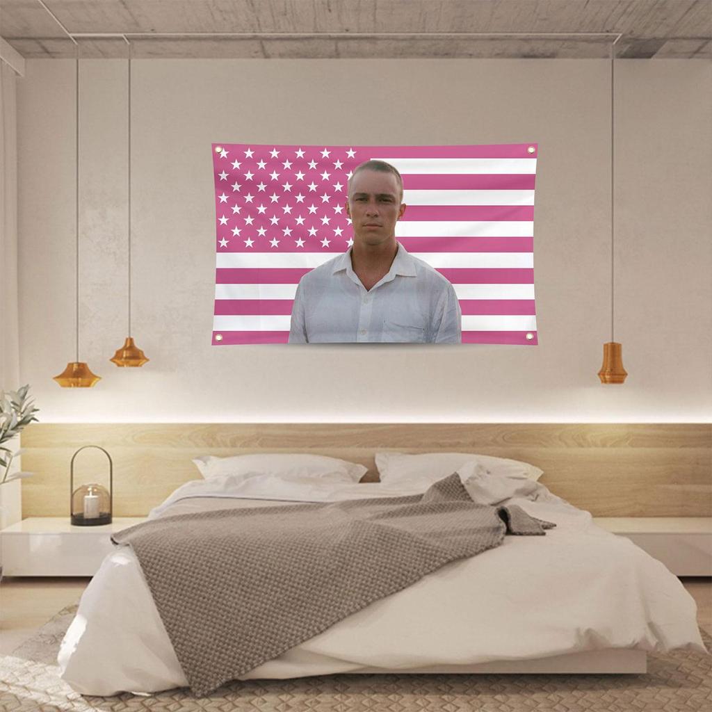 150x90cm Drew Pink America Flag Starkey Tapestry Funny Banner With Four Grommets For College Dorm Room Guys Man Cave Bedroom