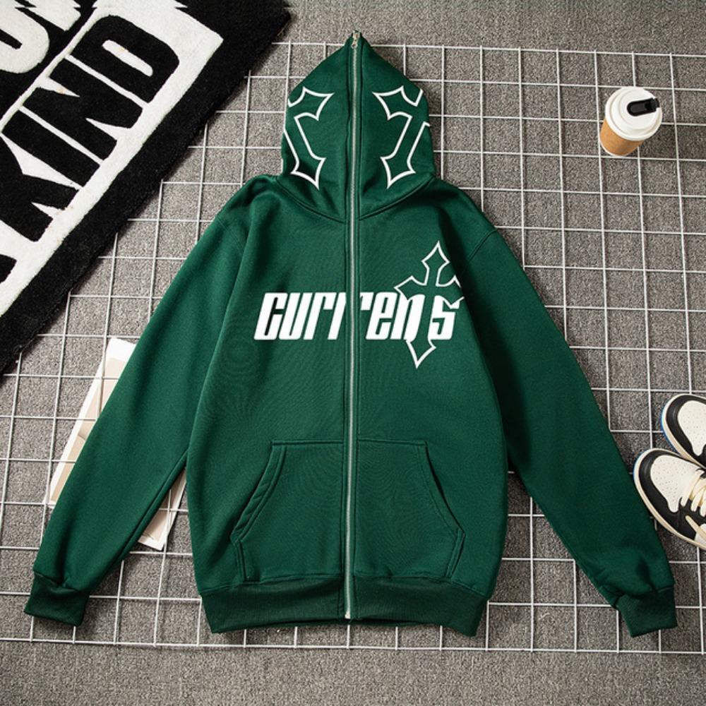 2024 Y2K ležérní celoamerická kardiganová bunda podzimní/zimní plyšová mikina na zip