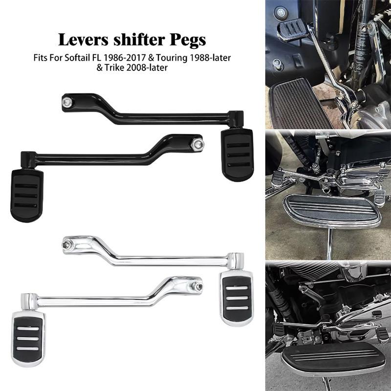Motorcycle 1 Pair Shifter Lever Pedal Heel Toe Shift Pegs for Harley Touring Softail FL Electra Road