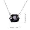 KELITCH Top Crystal Pendant Necklace Handmade Chain Women's Jewelry Gift (Black Silver)