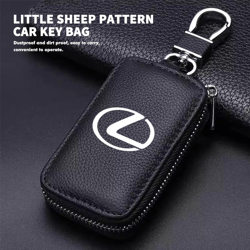 Car Key Protector Bag Key Holder Mini Auto Key Case Wallet Zipper Bag Keychain For Lexus IS350 ES350 IS250 IS460 IS220h IS300