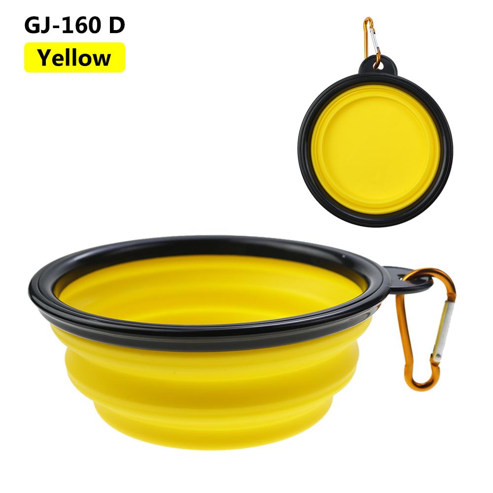 1 STuks 350ml Zachte Siliconen Hondenschaal Opvouwbaar Reizen Voor Draagbare Inklapbare Voedsel Water Voeding Ophangbare Opslag Geurloos