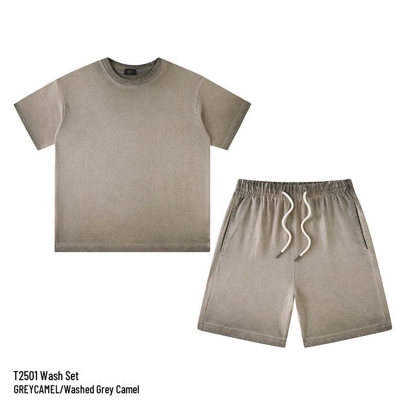 

Детская мода Тилани: Премиальный летний комплект Spray Monkey Washed 250 г для мальчиков и девочек - футболка с коротким рукавом и шорты. 140cm