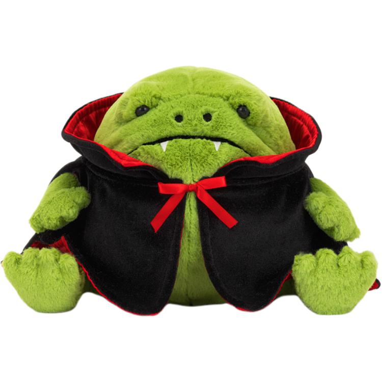 

JELLYCAT Halloween Series Ricky Rain Frog Vampire Costume Doll Plush Figure Sitting 15cm Height