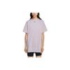 Sportswear Essentials Series Logo Embroidered Sports Knit Short Sleeve Dress Women Dresses Light-Purple CJ2243-511