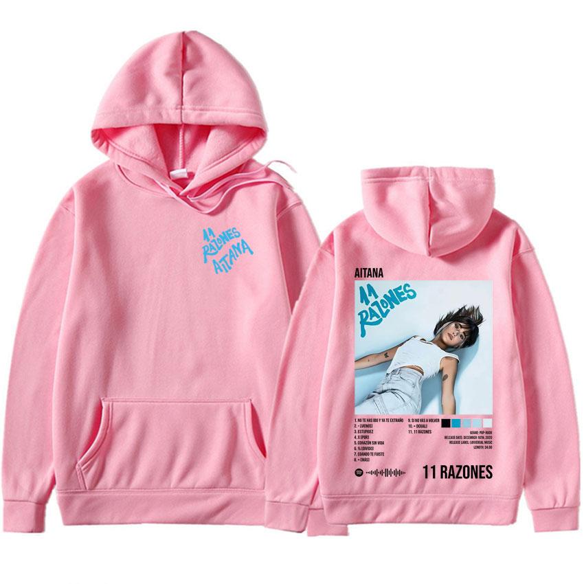 Trendig Aitana Ocana Harajuku Huvtröja Unisex Herr Gotiska Kläder Långa Ärmar Överdimensionerad Streetwear Tröjor