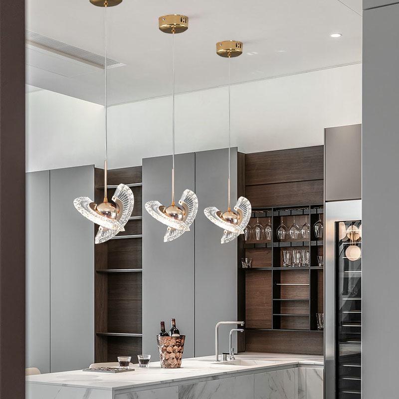 Metal+Acrylic Hanging Living Room Bedroom Indoor Lighting Home Decor