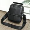 Casual Men's Genuine Leather Crossbody Bag With High-end Feel Covered Head Layer Cowhide Vertical Style Single Shoulder Small Trendy